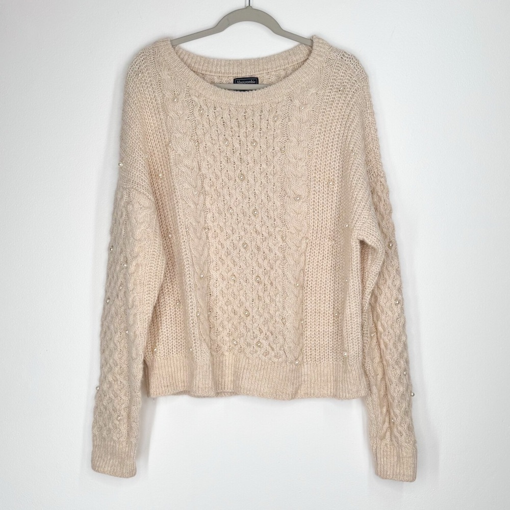 Abercrombie & Fitch Pullover Cable Knit Longsleeve Sweater Women’s Size XL